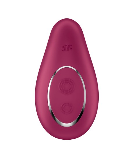 SATISFYER DIPPING DELIGHT VIBRADOR LAY-ON - ROJO