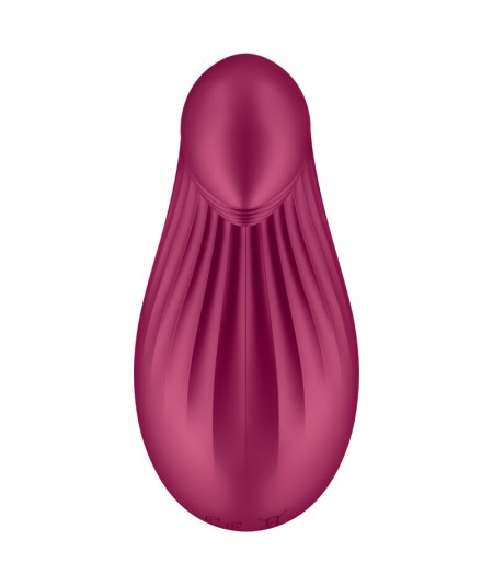 SATISFYER DIPPING DELIGHT VIBRADOR LAY-ON - ROJO