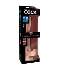 KING COCK - PENE REALISTICO 3D CON TESTICULOS 24.8 CM NATURAL