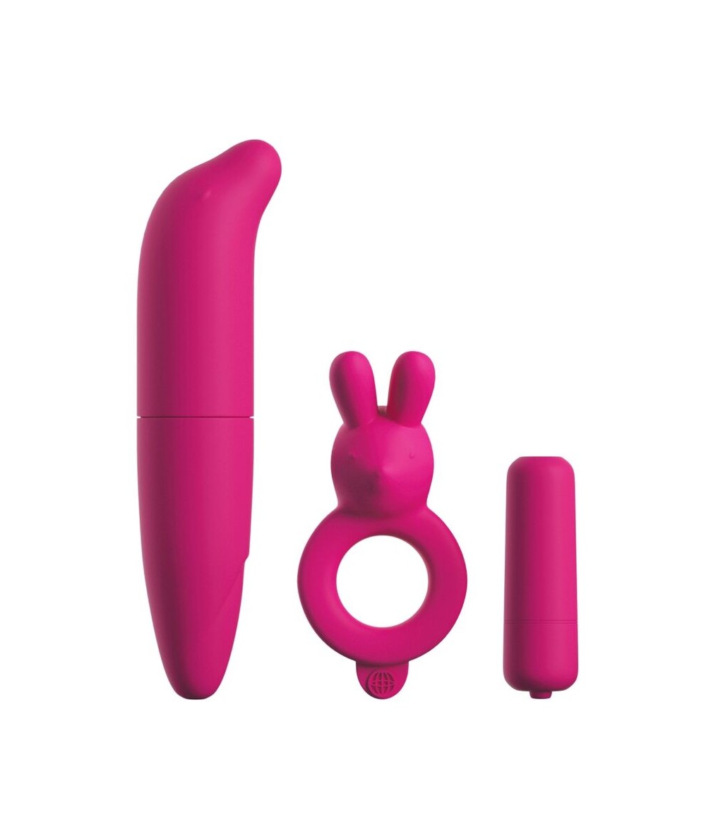 CLASSIX - KIT PARA PAREJAS CON ANILLO, BALA Y ESTIMULADOR ROSA