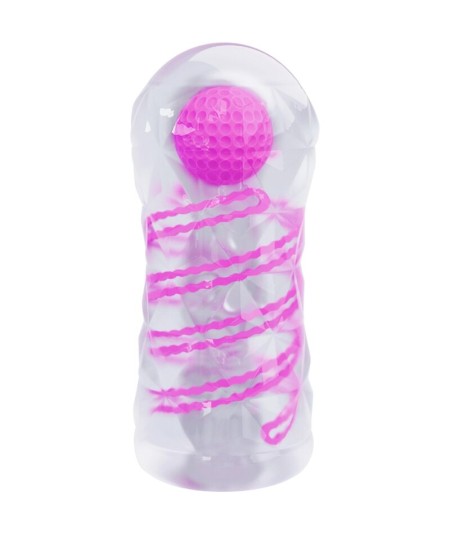 PRETTY LOVE - MASTURBADOR MASCULINO FANTASY ESPIRAL INTERNA Y BOLAS TRANSPARENTE