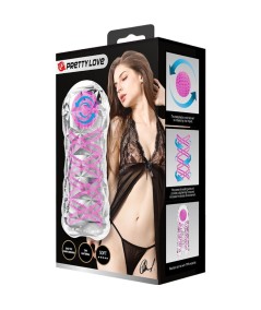 PRETTY LOVE - MASTURBADOR MASCULINO FANTASY ESPIRAL INTERNA Y BOLAS TRANSPARENTE