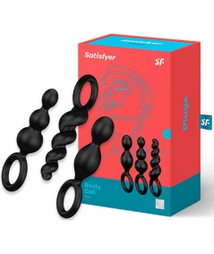 SATISFYER ANAL PLUGS SET 3PCS BLACK