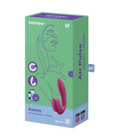 SATISFYER SUNRAY ESTIMULADOR Y VIBRADOR APP - ROJO