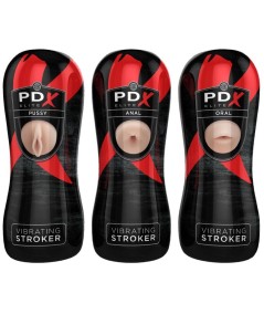 PDX ELITE - SET MASTURBADOR STROKER 12 UNIDADES 6X VAGINA, 3X ANO, 3X BOCA