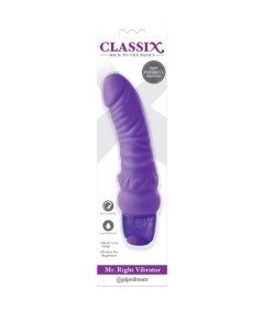 CLASSIX - DILDO VIBRADOR MR. RIGHT MULTIVELOCIDAD 15.5 CM MORADO