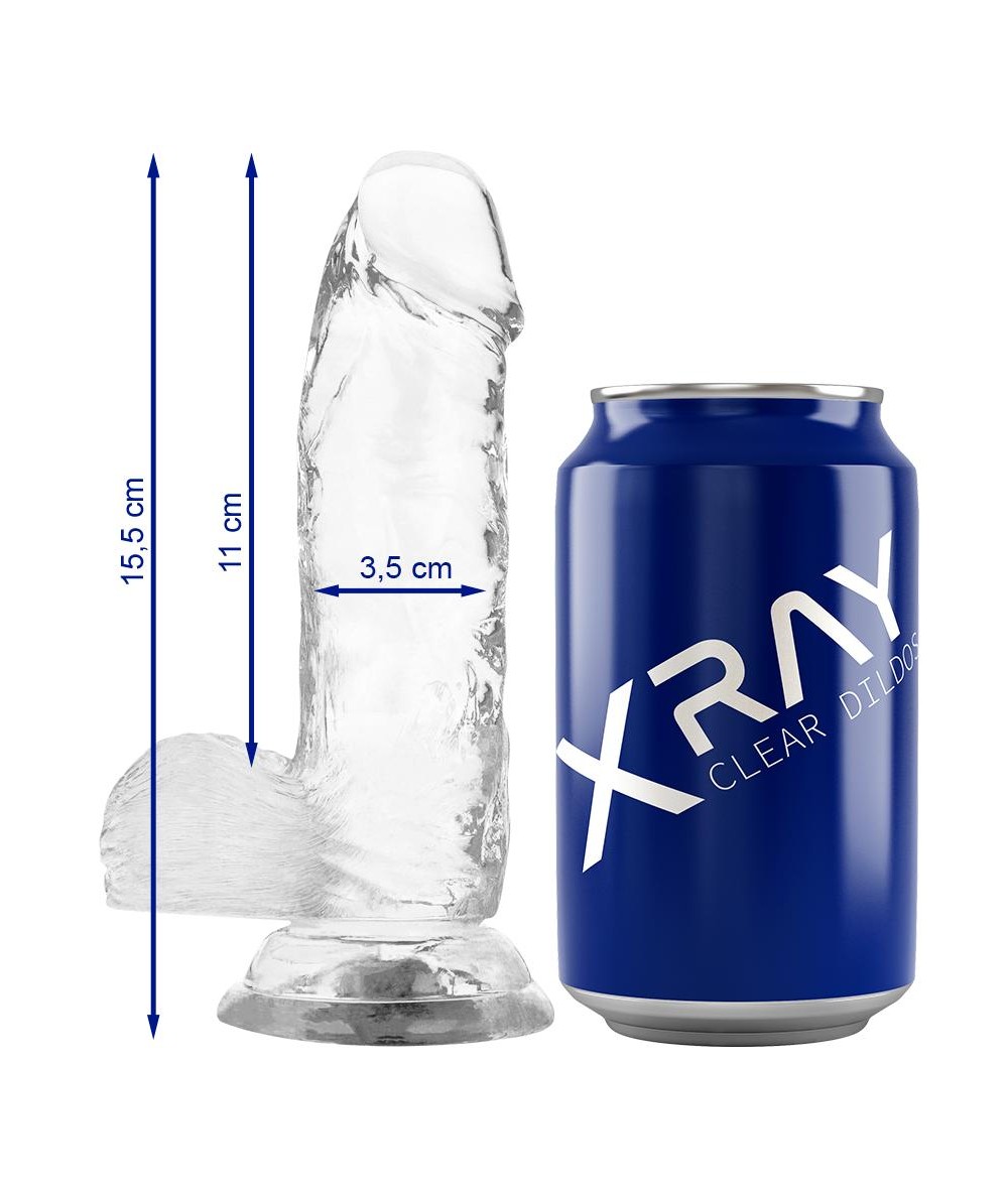 XRAY CLEAR DILDO REALISTA TRANSPARENTE 15.5CM X 3.5CM