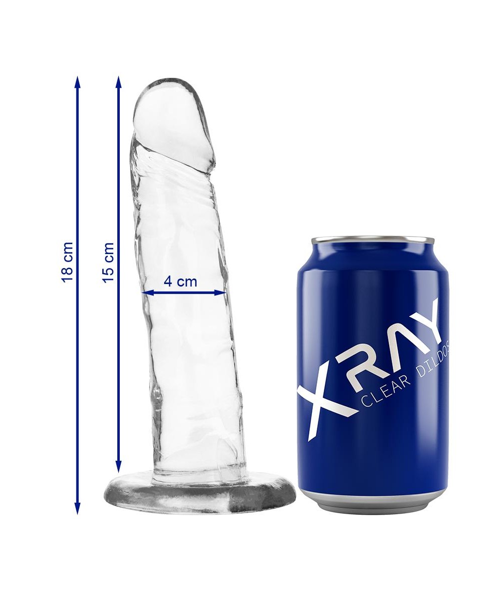 XRAY CLEAR DILDO TRANSPARENTE 18CM X 4CM