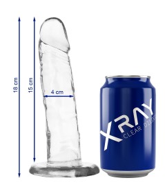 XRAY CLEAR DILDO TRANSPARENTE 18CM X 4CM