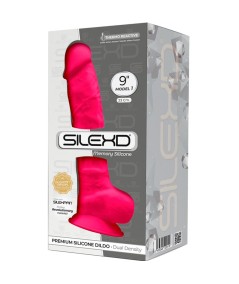 SILEXD - MODELO 1 PENE REALISTICO SILICONA PREMIUM SILEXPAN FUCSIA 23 CM