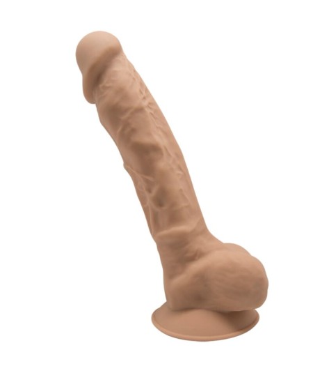 SILEXD - MODELO 1 PENE REALISTICO SILICONA PREMIUM SILEXPAN CARAMELO 17.5 CM