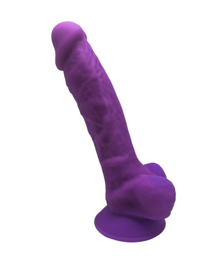 SILEXD - MODELO 1 PENE REALISTICO SILICONA PREMIUM SILEXPAN VIOLETA 17.5 CM