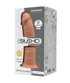 SILEXD - MODELO 2 PENE REALISTICO SILICONA PREMIUM SILEXPAN CARAMELO 23 CM