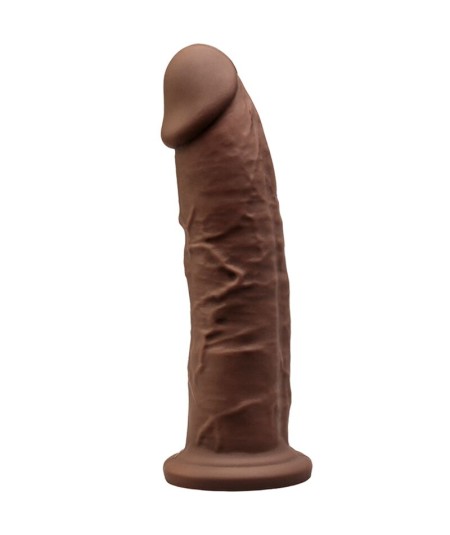 SILEXD - MODELO 2 PENE REALISTICO SILICONA PREMIUM SILEXPAN MARRON 19 CM