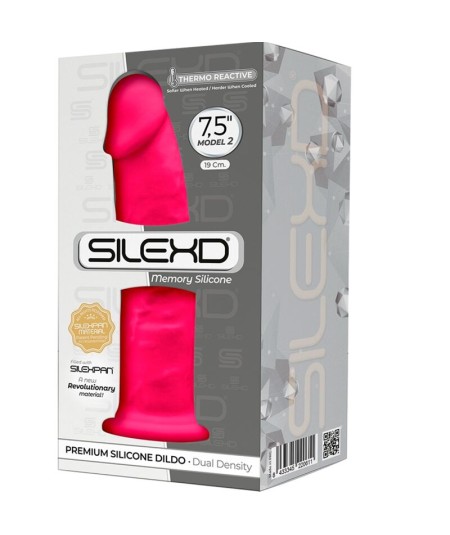 SILEXD - MODELO 2 PENE REALISTICO SILICONA PREMIUM SILEXPAN FUCSIA 19 CM