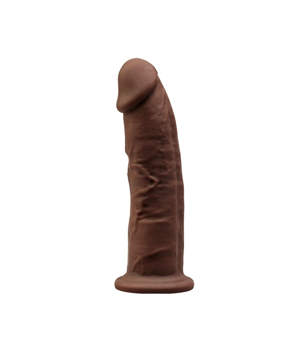 SILEXD - MODELO 2 PENE REALISTICO SILICONA PREMIUM SILEXPAN MARRON 15 CM