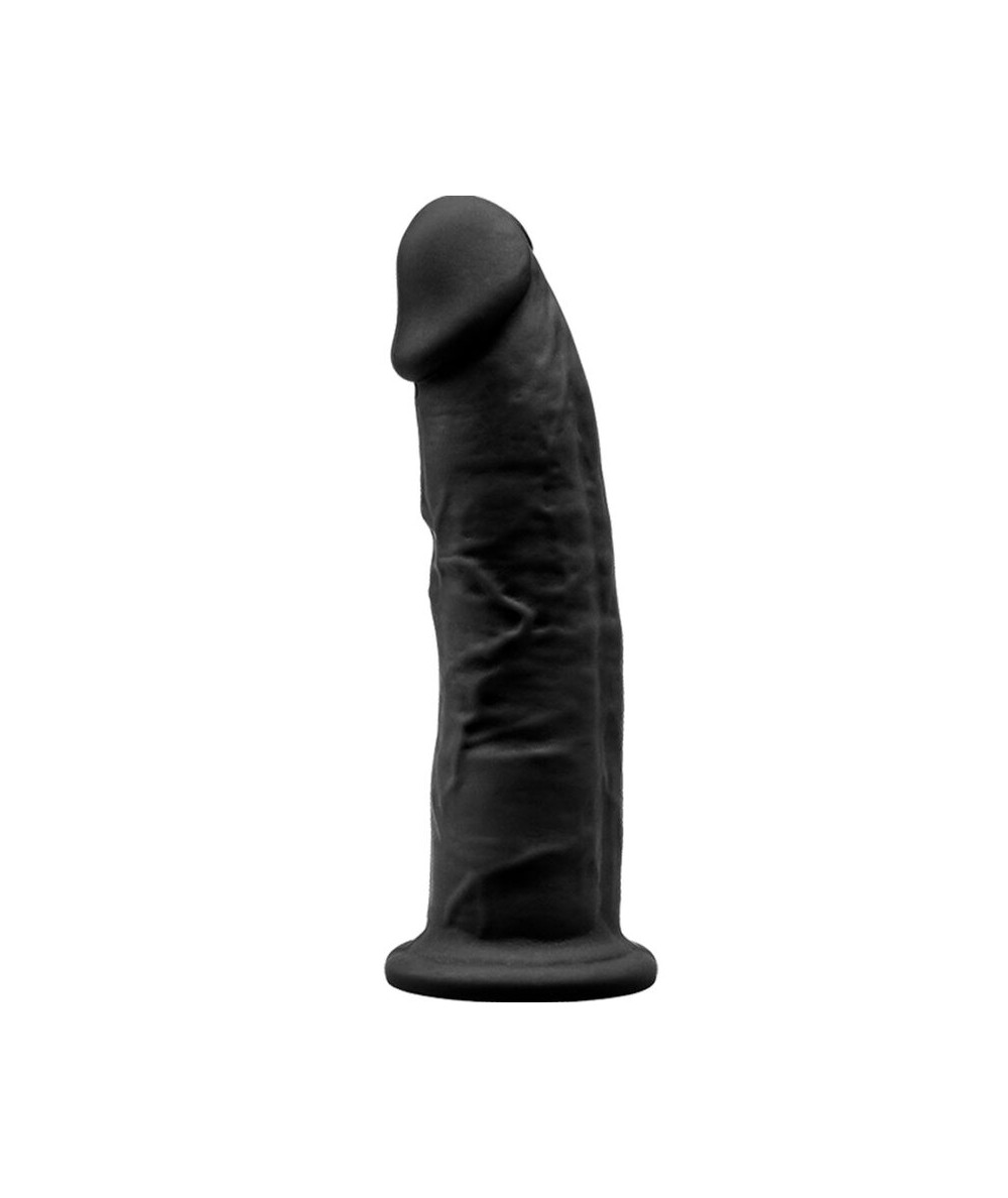 SILEXD - MODELO 2 PENE REALISTICO SILICONA PREMIUM SILEXPAN NEGRO 15 CM