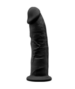 SILEXD - MODELO 2 PENE REALISTICO SILICONA PREMIUM SILEXPAN NEGRO 15 CM