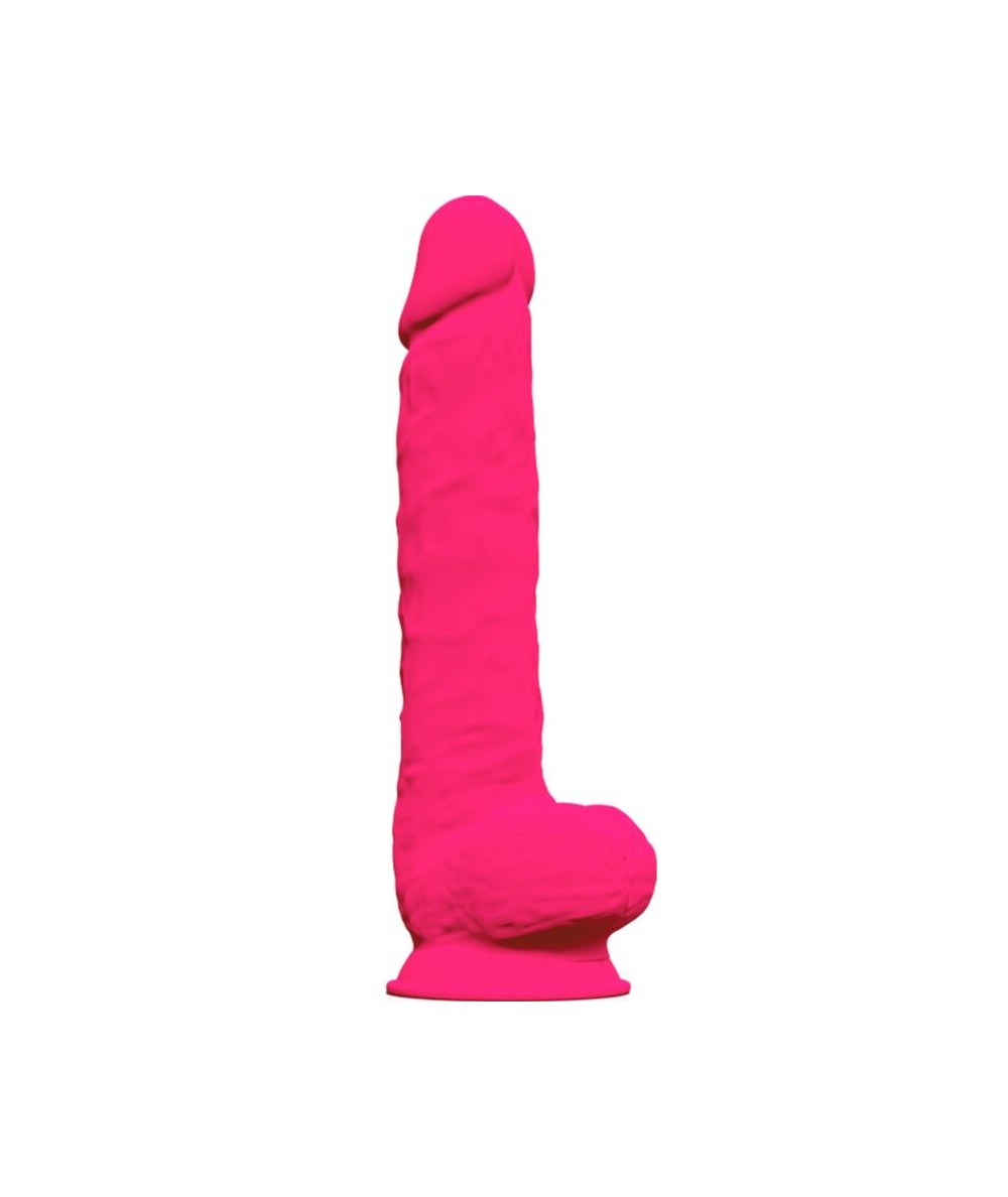 SILEXD - MODELO 1 PENE REALISTICO SILICONA PREMIUM SILEXPAN FUCSIA 38 CM