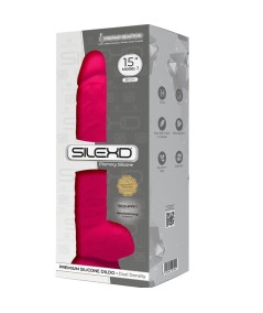 SILEXD - MODELO 1 PENE REALISTICO SILICONA PREMIUM SILEXPAN FUCSIA 38 CM