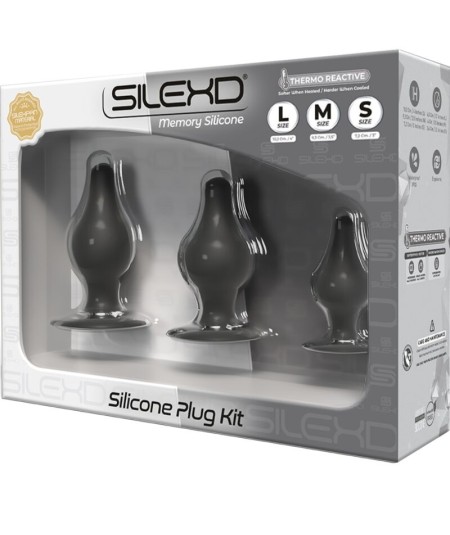 SILEXD - KIT PLUG ANAL SILICONA PREMIUM SILEXPAN TERMORREACTIVO TALLA S / M / L