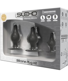 SILEXD - KIT PLUG ANAL SILICONA PREMIUM SILEXPAN TERMORREACTIVO TALLA S / M / L