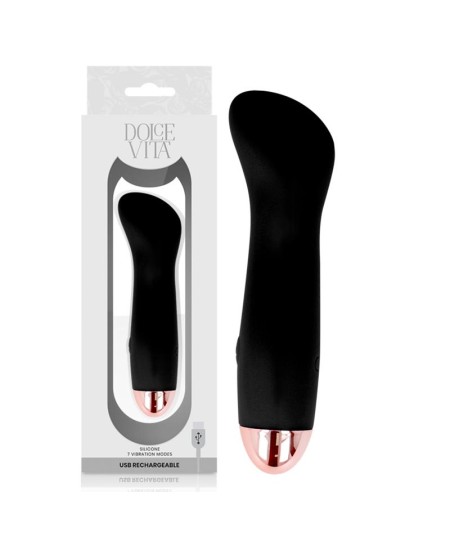 DOLCE VITA - VIBRADOR RECARGABLE ONE NEGRO 7 VELOCIDADES