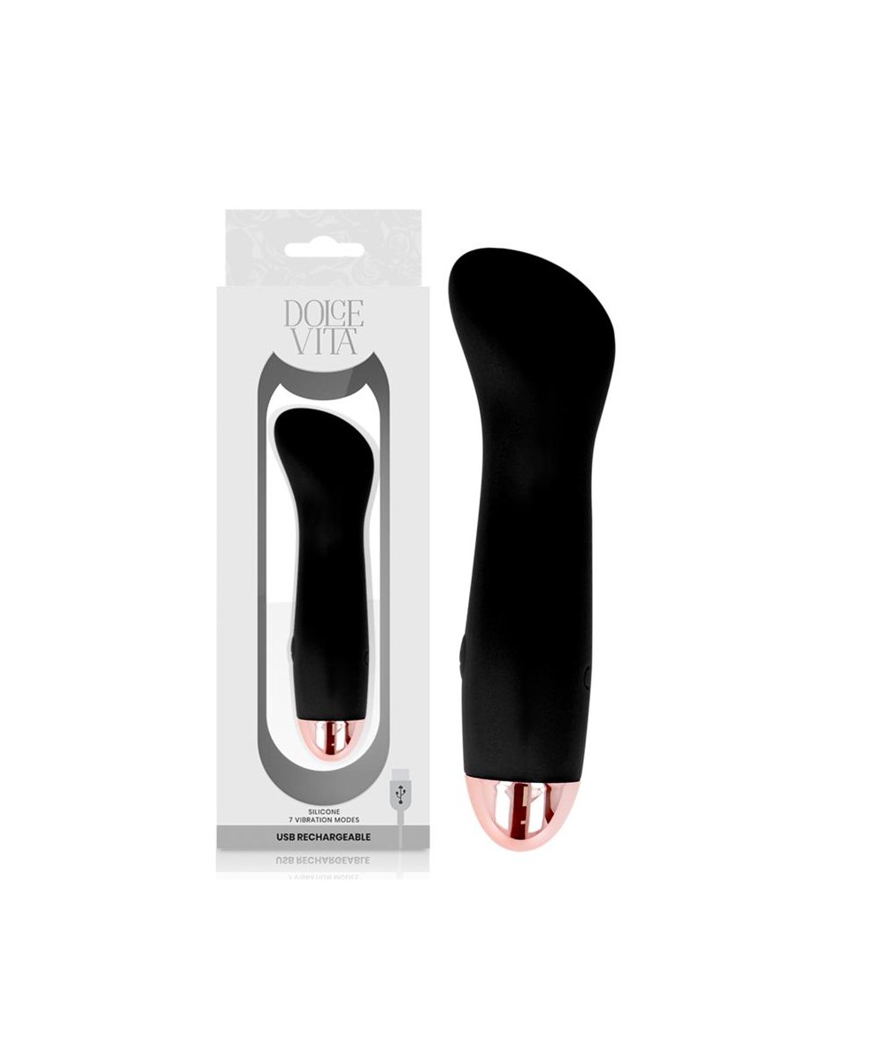 DOLCE VITA - VIBRADOR RECARGABLE ONE NEGRO 7 VELOCIDADES