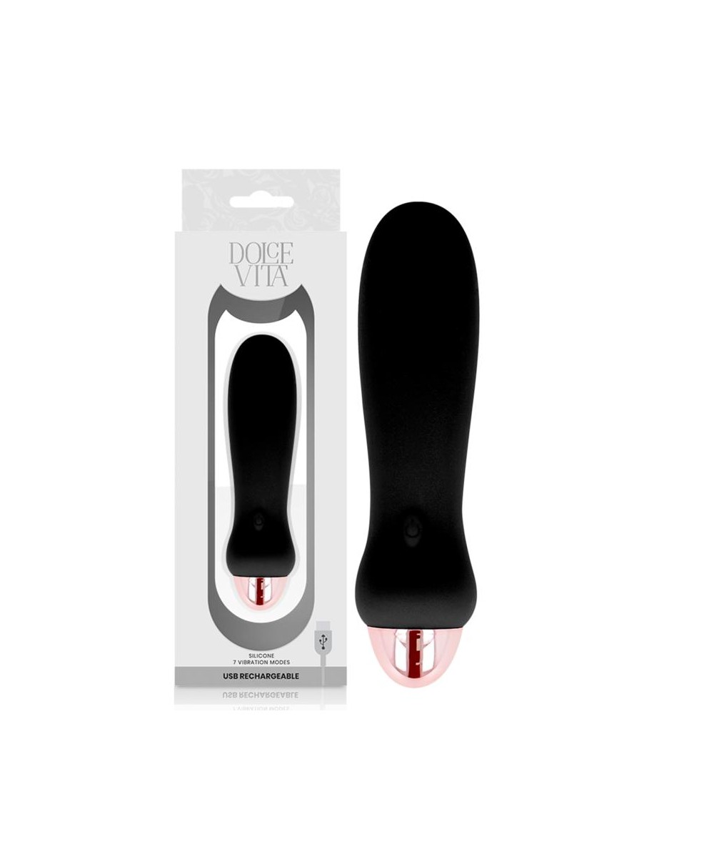 DOLCE VITA - VIBRADOR RECARGABLE FIVE NEGRO 7 VELOCIDADES