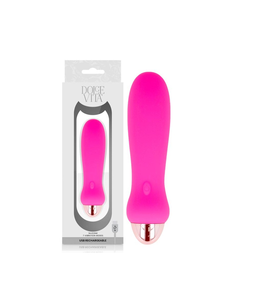 DOLCE VITA - VIBRADOR RECARGABLE FIVE ROSA 7 VELOCIDADES