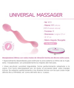 FEMINTIMATE - MASAJEADOR UNIVERSAL VIBRADOR SILICONA ROSA