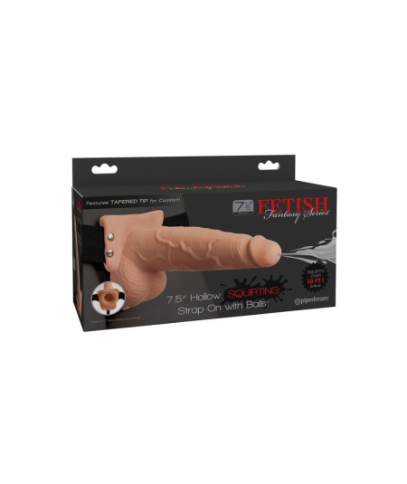 FETISH FANTASY SERIES - ARNES AJUSTABLE PENE REALISTICO CON TESTICULOS SQUIRTING 19 CM