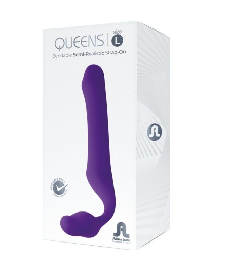 ADRIEN LASTIC - QUEENS STRAP-ON FLEXIBLE VIOLETA TALLA L