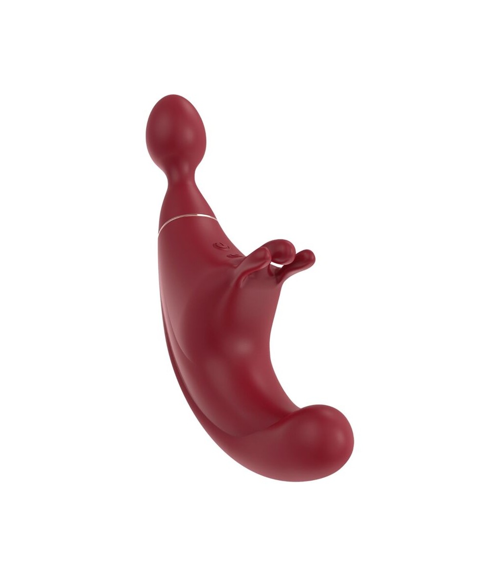 ADRIEN LASTIC - FUSION TRIPLE ESTIMULADOR CLITORIS & G-SPOT ROJO