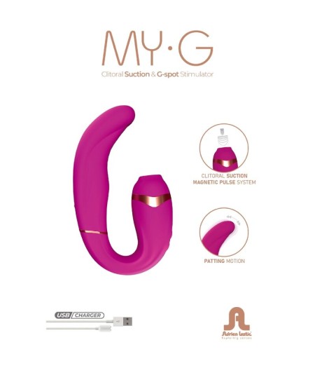 ADRIEN LASTIC - MY·G SUCCIONADOR CLITORIS Y ESTIMULADOR G-SPOT ROSA