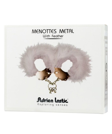 ADRIEN LASTIC - ESPOSAS METAL CON PLUMAS BLANCO