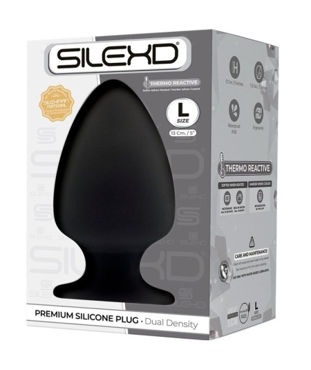 SILEXD - MODELO 1 PLUG ANAL SILICONA PREMIUM SILEXPAN PREMIUM TERMORREACTIVO TALLA L