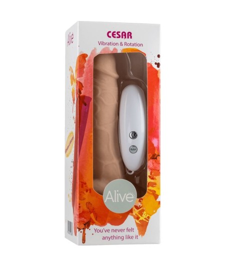 ALIVE - CESAR PENE REALISTICO VIBRADOR & ROTADOR 17.5 CM