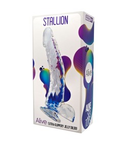 ALIVE - STALLION PENE REALISTICO TRANSPARENTE 22 CM