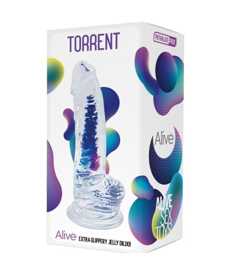 ALIVE - TORRENT PENE REALISTICO TRANSPARENTE 20.6 CM