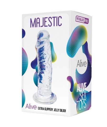 ALIVE - MAJESTIC PENE REALISTICO TRANSPARENTE 14.7 CM