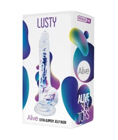 ALIVE - LUSTY PENE REALISTICO TRANSPARENTE 18 CM