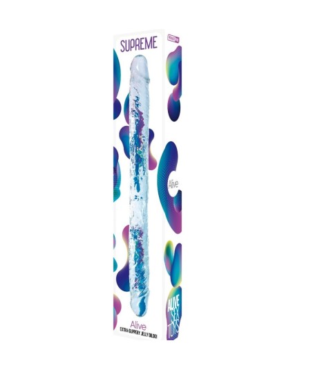 ALIVE - SUPREME PENE REALISTICO DOBLE TRANSPARENTE 38.5 CM