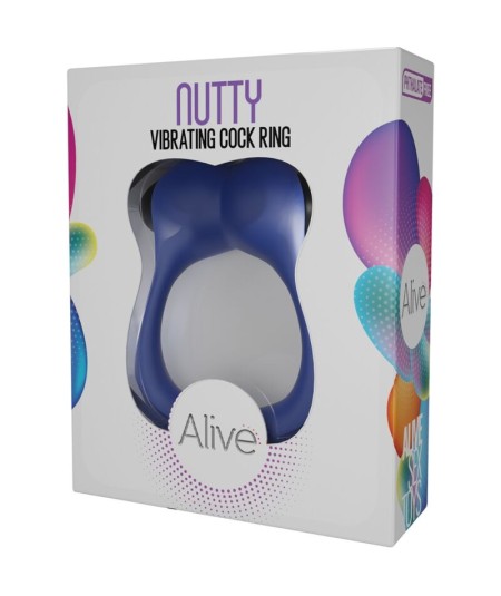 ALIVE - NUTTY ANILLO VIBRADOR AZUL