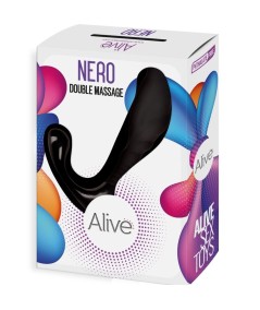 ALIVE - NERO DOBLE MASAJEADOR ANAL & PROSTATICO