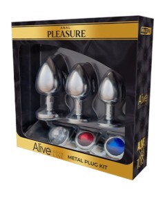 ALIVE - ANAL PLEASURE KIT 3 PLUG METAL