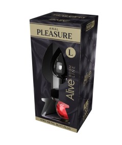 ALIVE - ANAL PLEASURE MINI PLUG METAL ROJO TALLA L