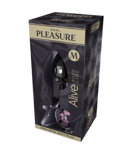 ALIVE - ANAL PLEASURE MINI PLUG METAL ROSA TALLA M