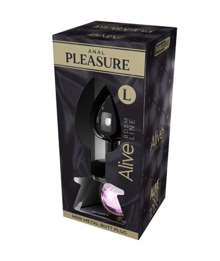 ALIVE - ANAL PLEASURE MINI PLUG METAL ROSA TALLA L