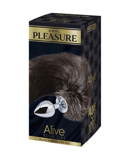 ALIVE - ANAL PLEASURE PLUG METAL COLA DE ZORRO TALLA S